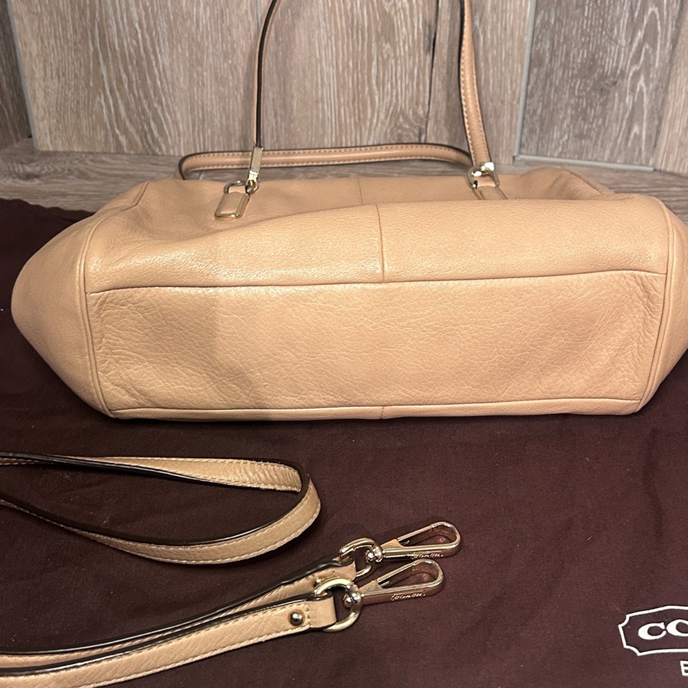 Coach Beige Leather Satchel - Picture 9 of 9